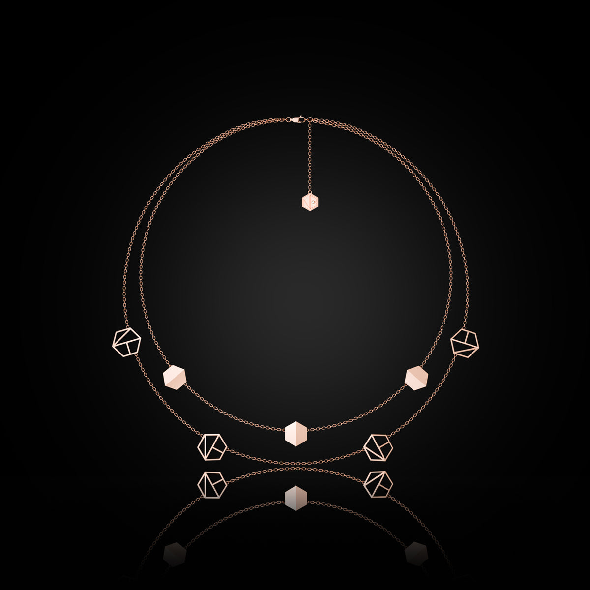 EMBRACE YOU | 18K Rose Gold Layered Necklace – NAUDE BOURN