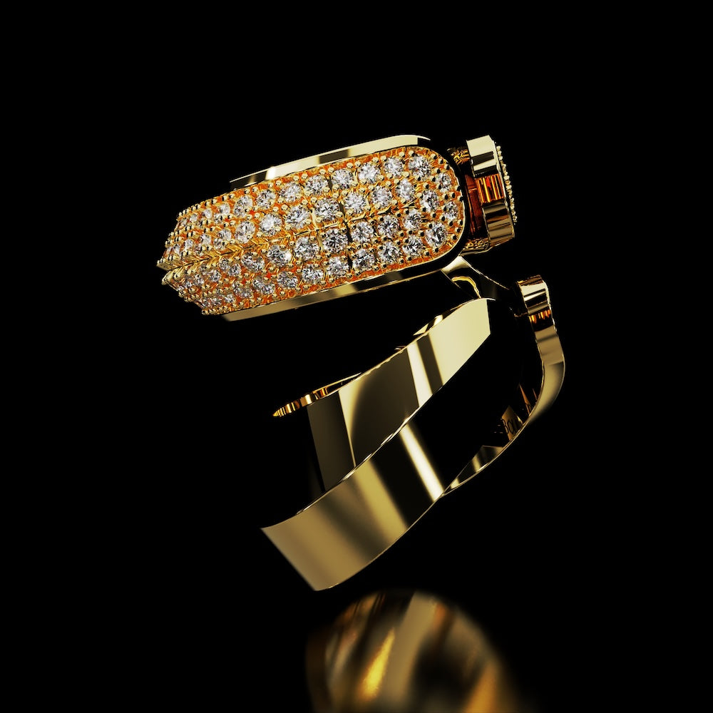 18 Karat Yellow Gold Pavé Diamond Ear Cuff – Upper Echelon - NAUDE BOURN