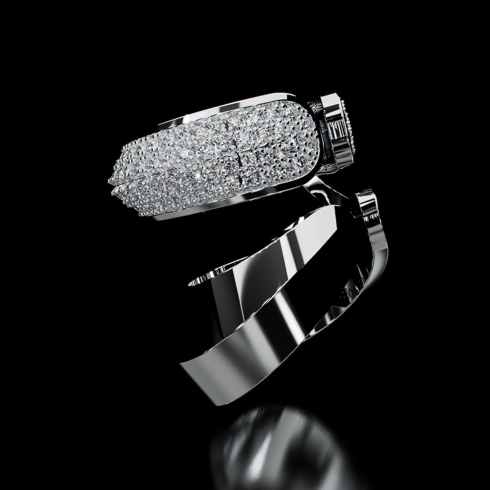 18 Karat White Gold Pavé Diamond Ear Cuff – Upper Echelon - NAUDE BOURN