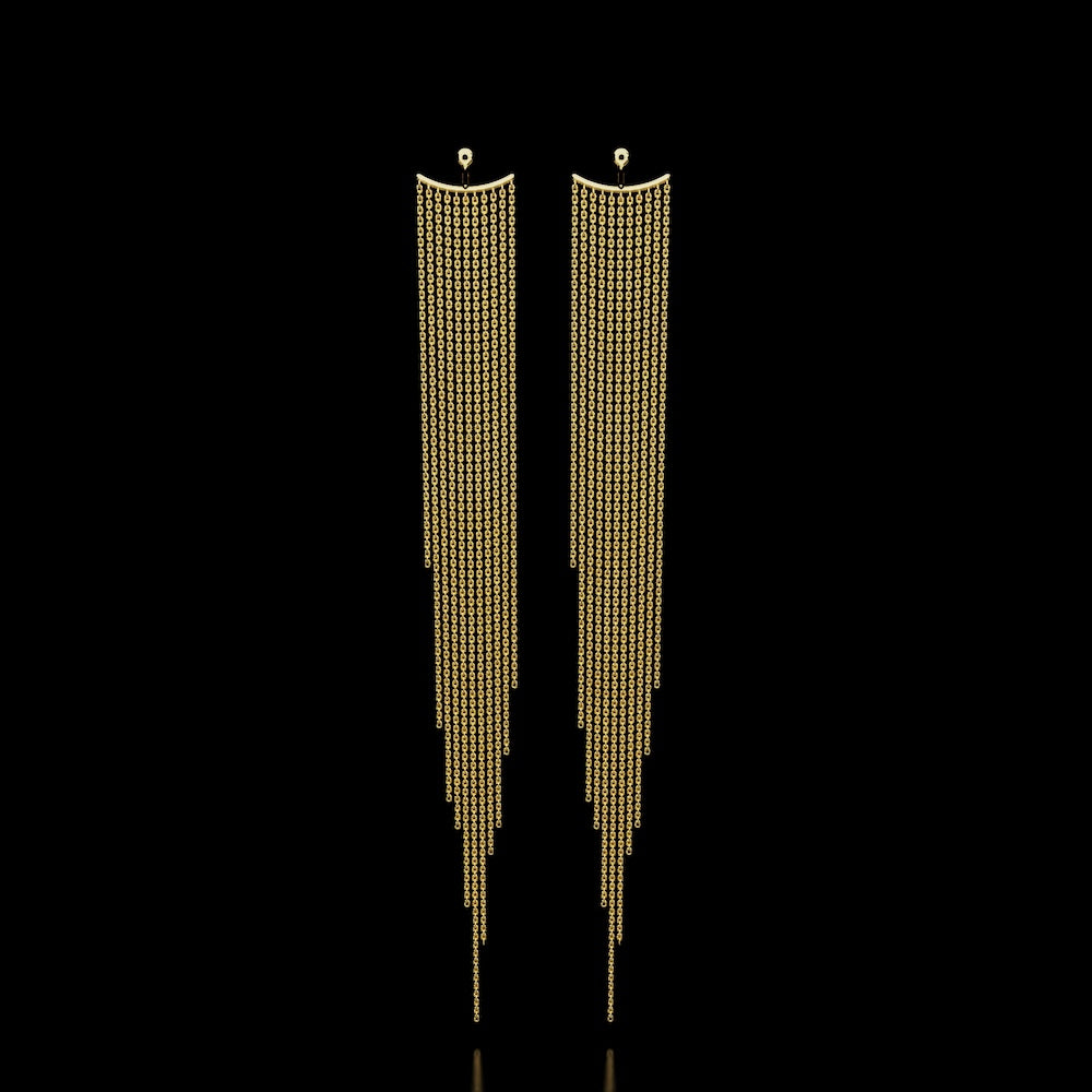 18 Karat Yellow Gold Earring Accessory – Champagne Chandelier - NAUDE BOURN