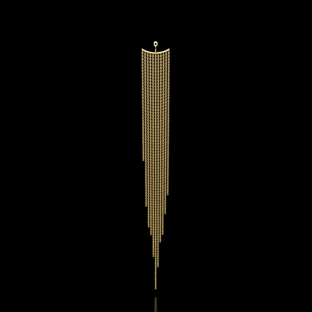 18 Karat Yellow Gold Earring Accessory – Champagne Chandelier - NAUDE BOURN