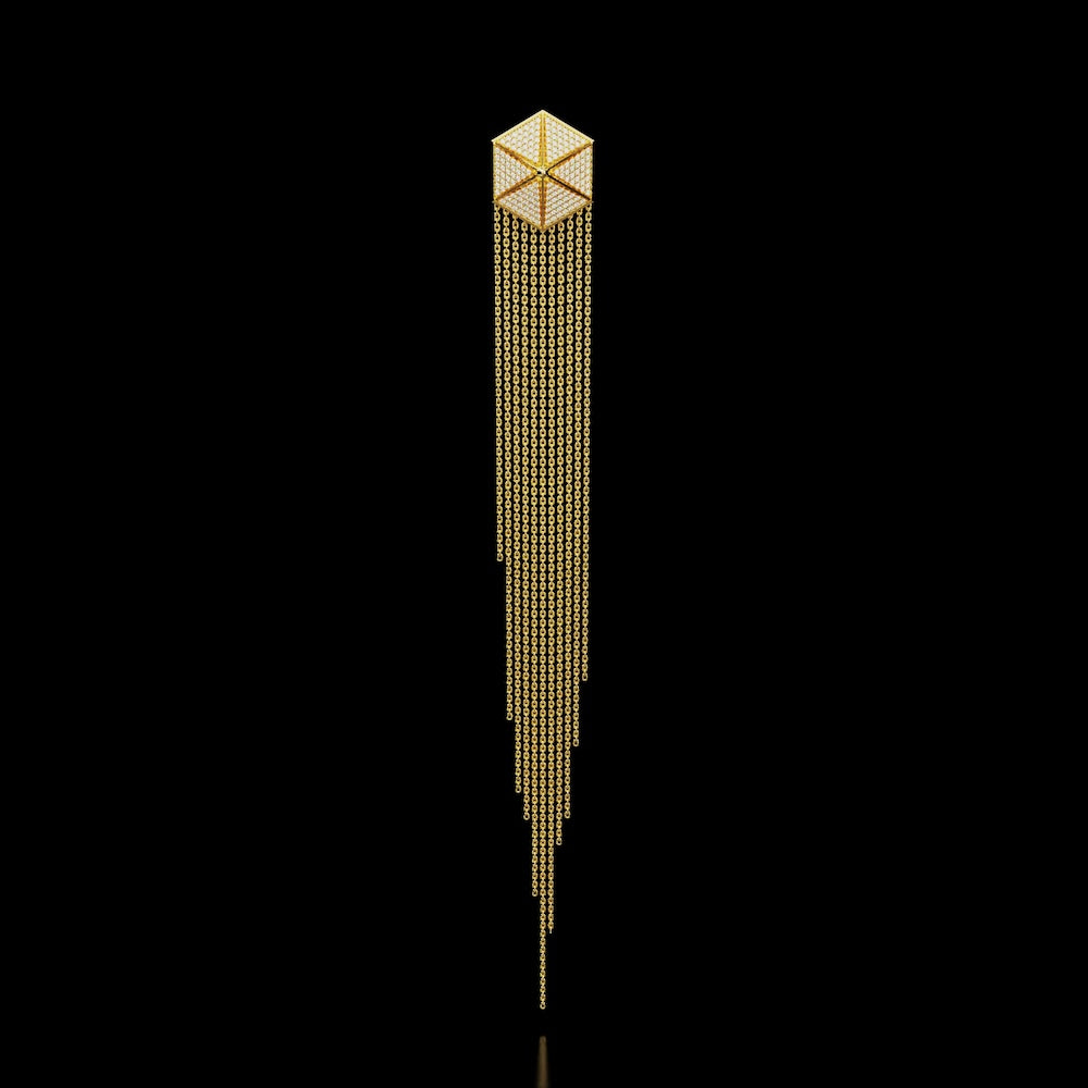 18 Karat Yellow Gold Earring Accessory – Champagne Chandelier - NAUDE BOURN