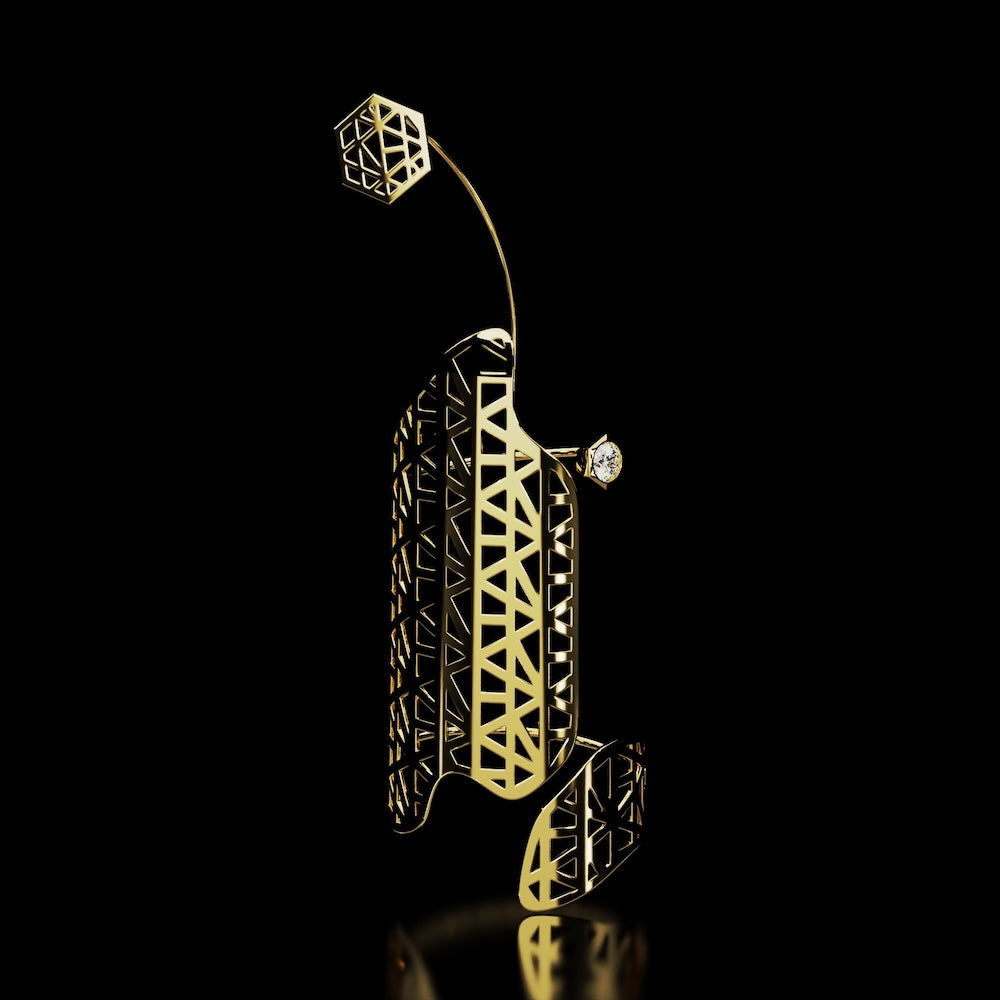 18 Karat Yellow Gold Diamond Carapace Body Jewel – La Relique - NAUDE BOURN