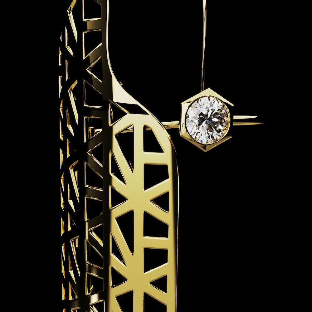 18 Karat Yellow Gold Diamond Carapace Body Jewel – La Relique - NAUDE BOURN
