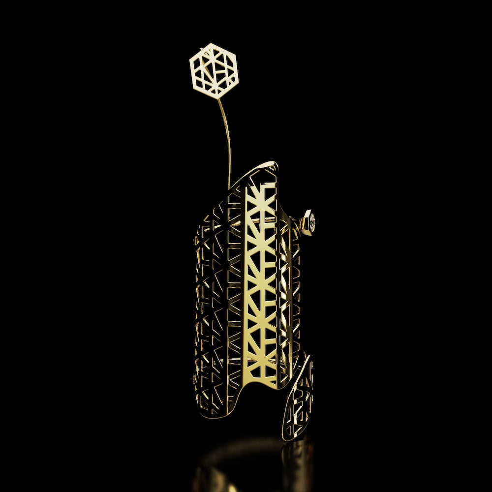18 Karat Yellow Gold Diamond Carapace Body Jewel – La Relique - NAUDE BOURN