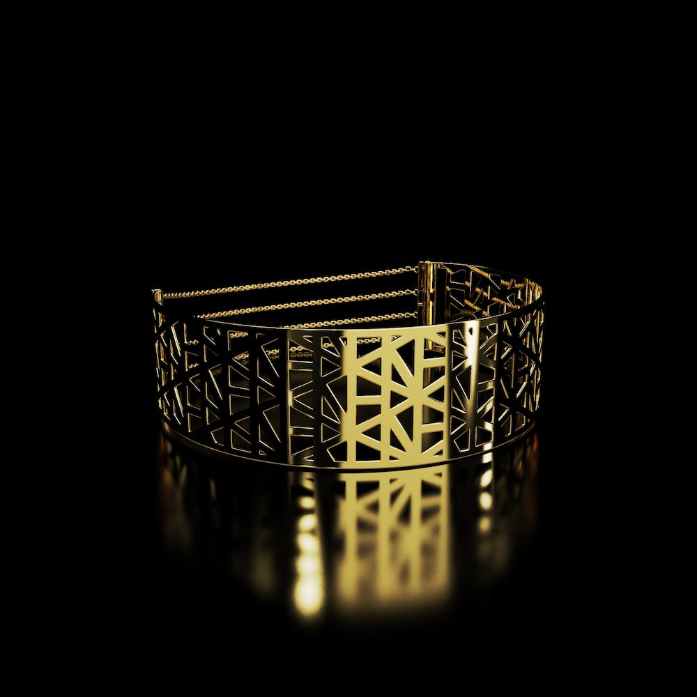 18 Karat Yellow Gold Naude Bourn Brand Motif Choker – Le Sceau - NAUDE BOURN