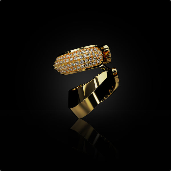 18 Karat Yellow Gold Pavé Diamond Ear Cuff – Upper Echelon | Naude Bourn - NAUDE BOURN