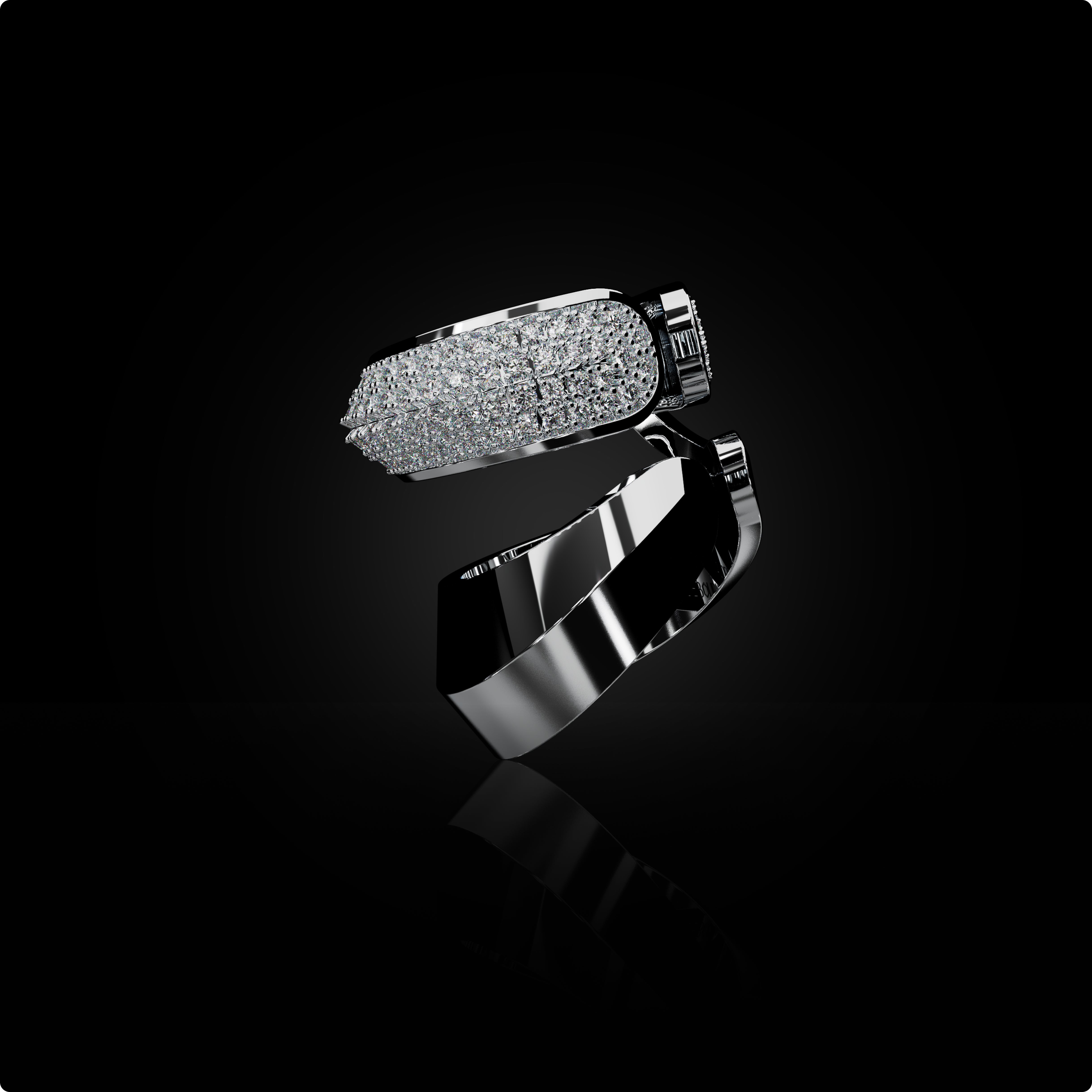 18 Karat White Gold Pavé Diamond Ear Cuff – Upper Echelon | Naude Bourn - NAUDE BOURN