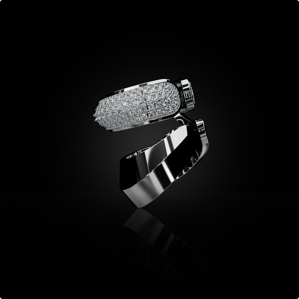 18 Karat White Gold Pavé Diamond Ear Cuff – Upper Echelon | Naude Bourn - NAUDE BOURN