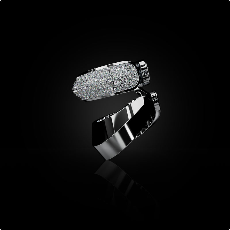 18 Karat White Gold Pavé Diamond Ear Cuff – Upper Echelon | Naude Bourn - NAUDE BOURN