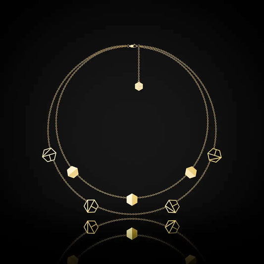 EMBRACE YOU 18K Yellow Gold Layered Necklace Naude Bourn