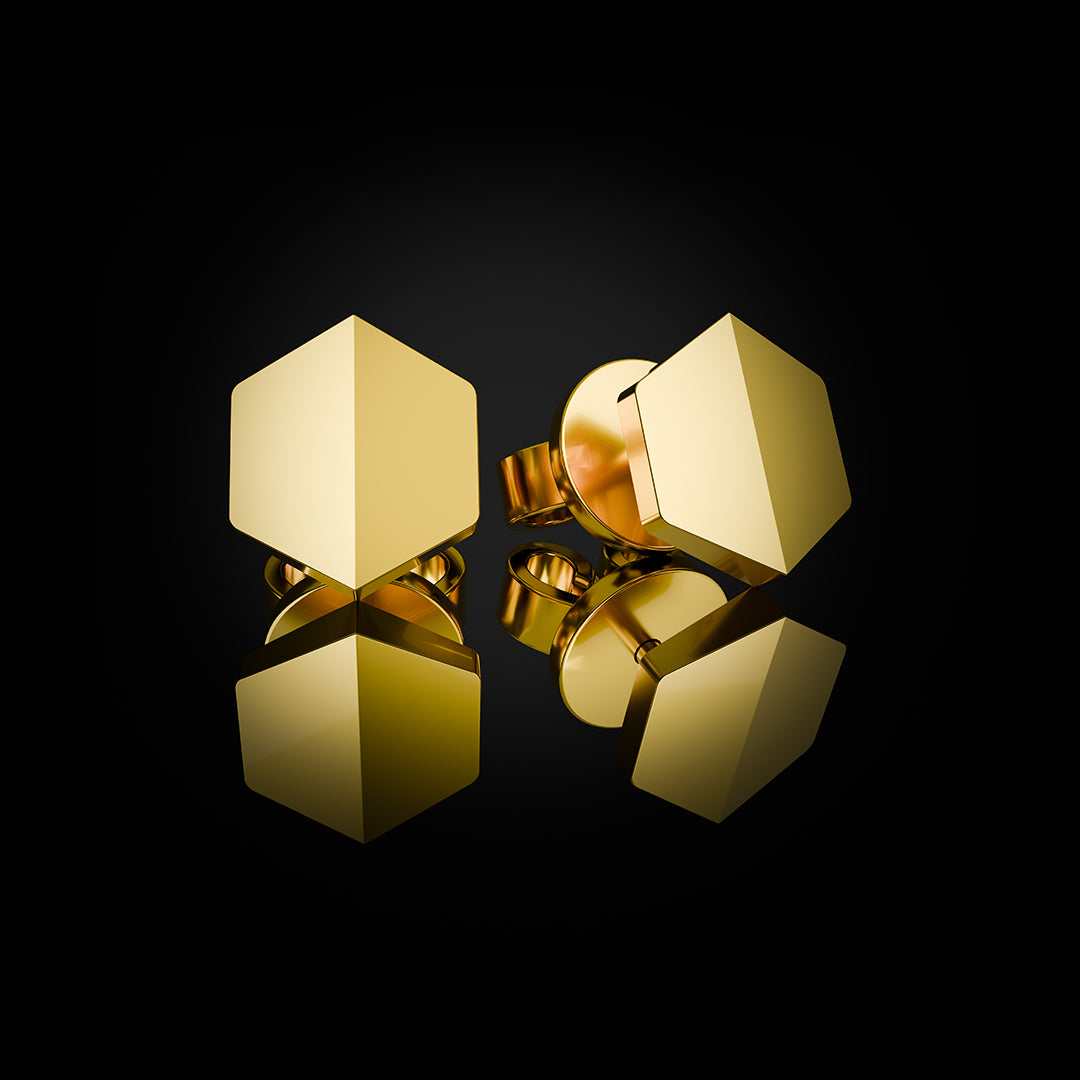 Know You Mini Stud Earrings in 18K Yellow Gold – Never mass-produced, always attuned to your journey and self-expression.