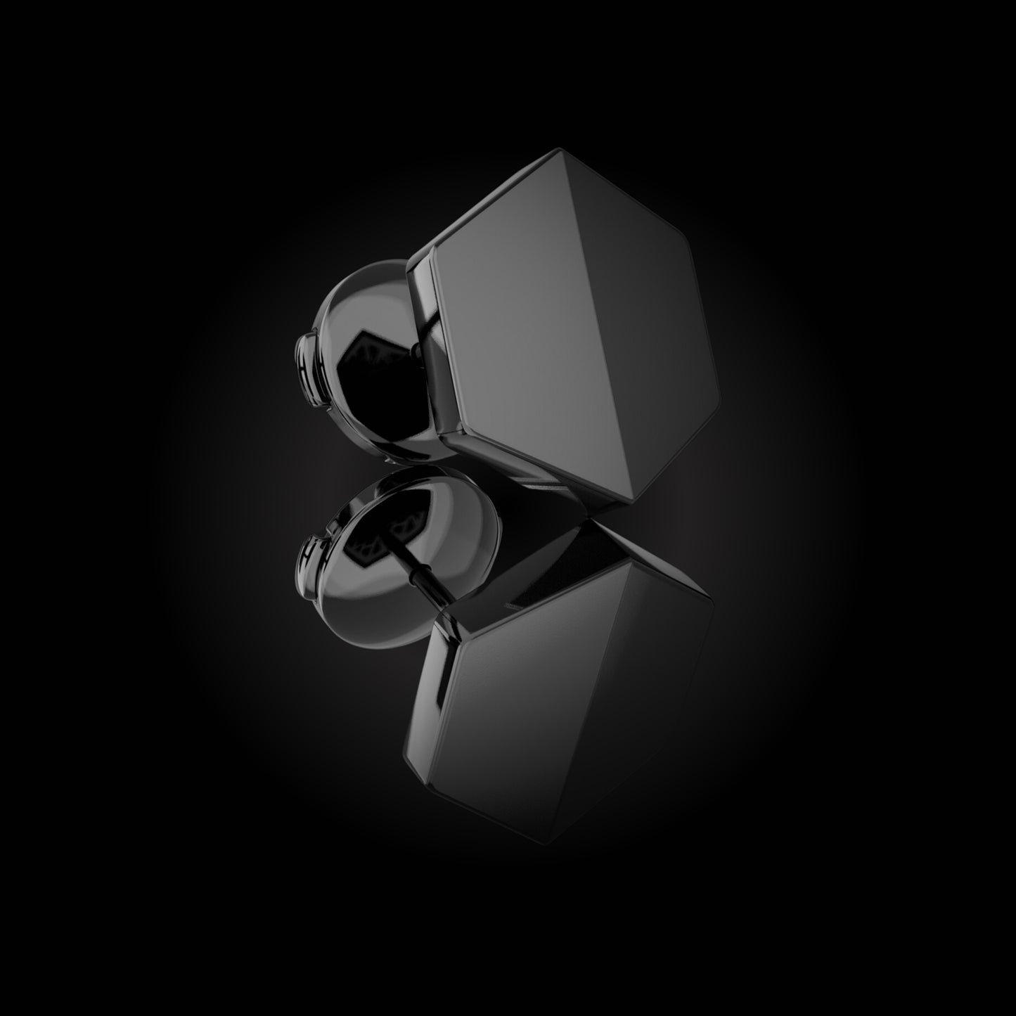 KNOW YOU | 18K Black Gold Single Stud Earring - NAUDE BOURN