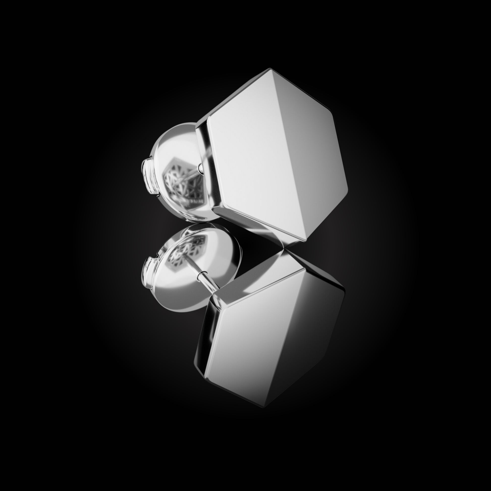 KNOW YOU | 18K White Gold Single Stud Earring - NAUDE BOURN