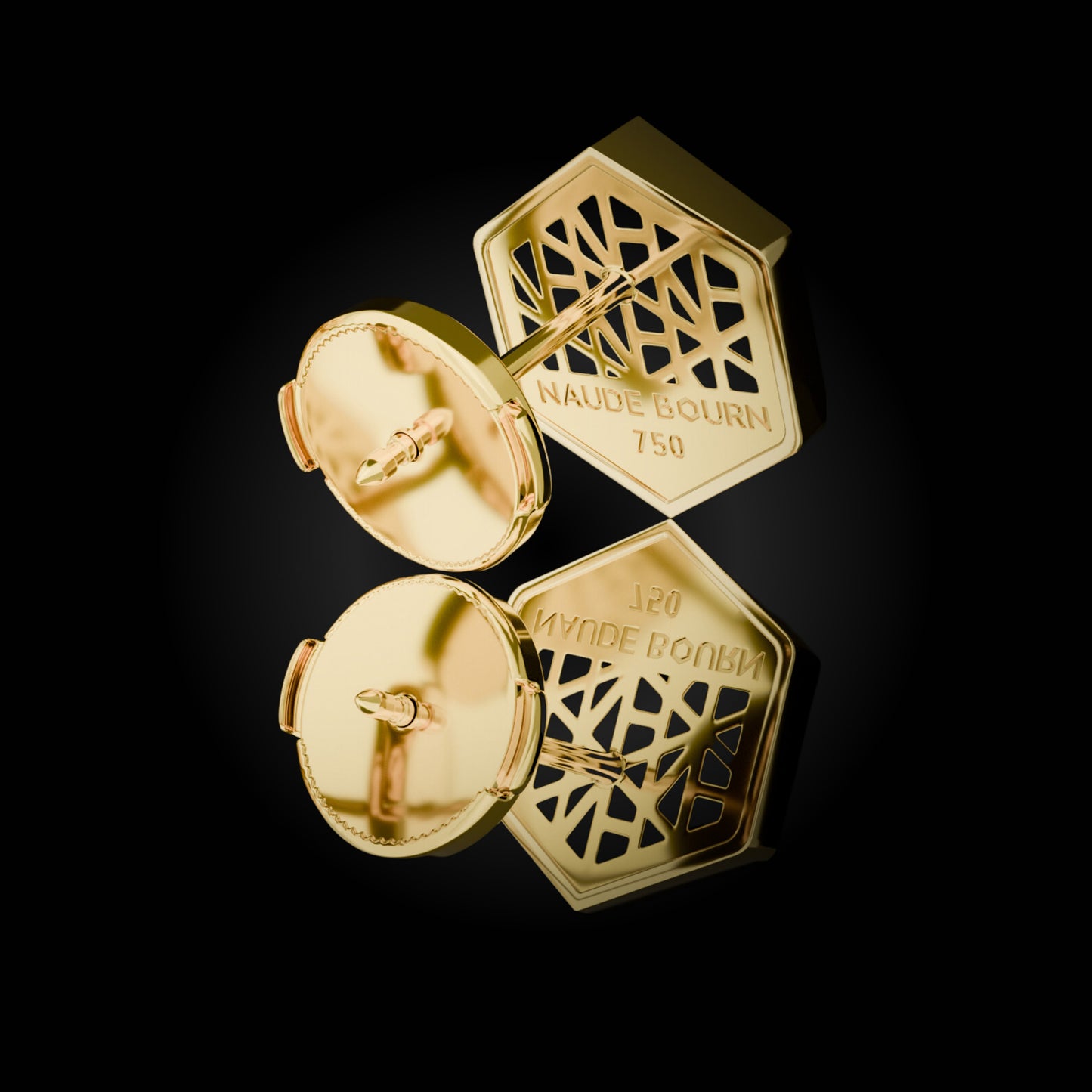 KNOW YOU | 18K Yellow Gold Single Stud Earring - NAUDE BOURN
