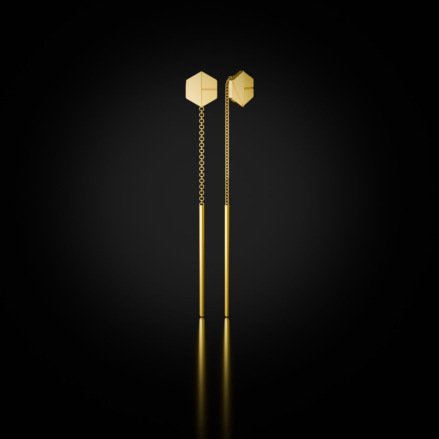 See You Threader Earrings in 18k Yellow Gold by Naude Bourn, featuring timeless elegance and modern craftsmanship.