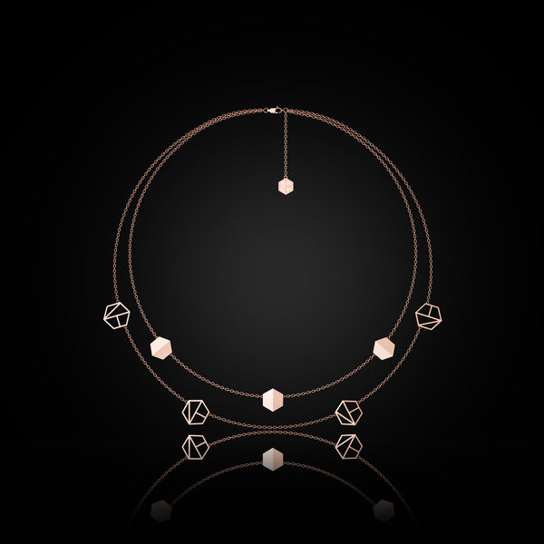 EMBRACE YOU | 18K Rose Gold Layered Necklace | Ethical Jewelry | Naude Bourn