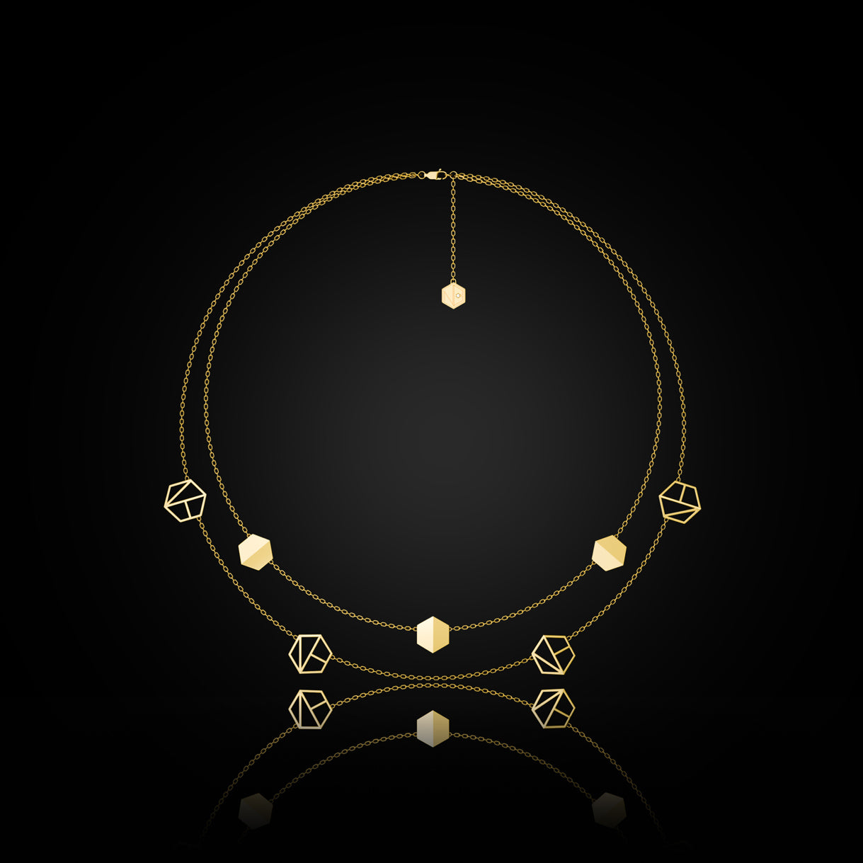 Embrace You Necklace in Bravura Yellow Gold – radiant 18k gold chain perfected for red carpet moments and elevated occasion wear by Naude Bourn. Sustainable gold jewelry, ethical jewelry, handcrafted artisan jewelry, fine jewelry, high-end jewelry, and ethical luxury. A luxurious design from sustainable jewelry brands and a unique jewelry gift in yellow gold.