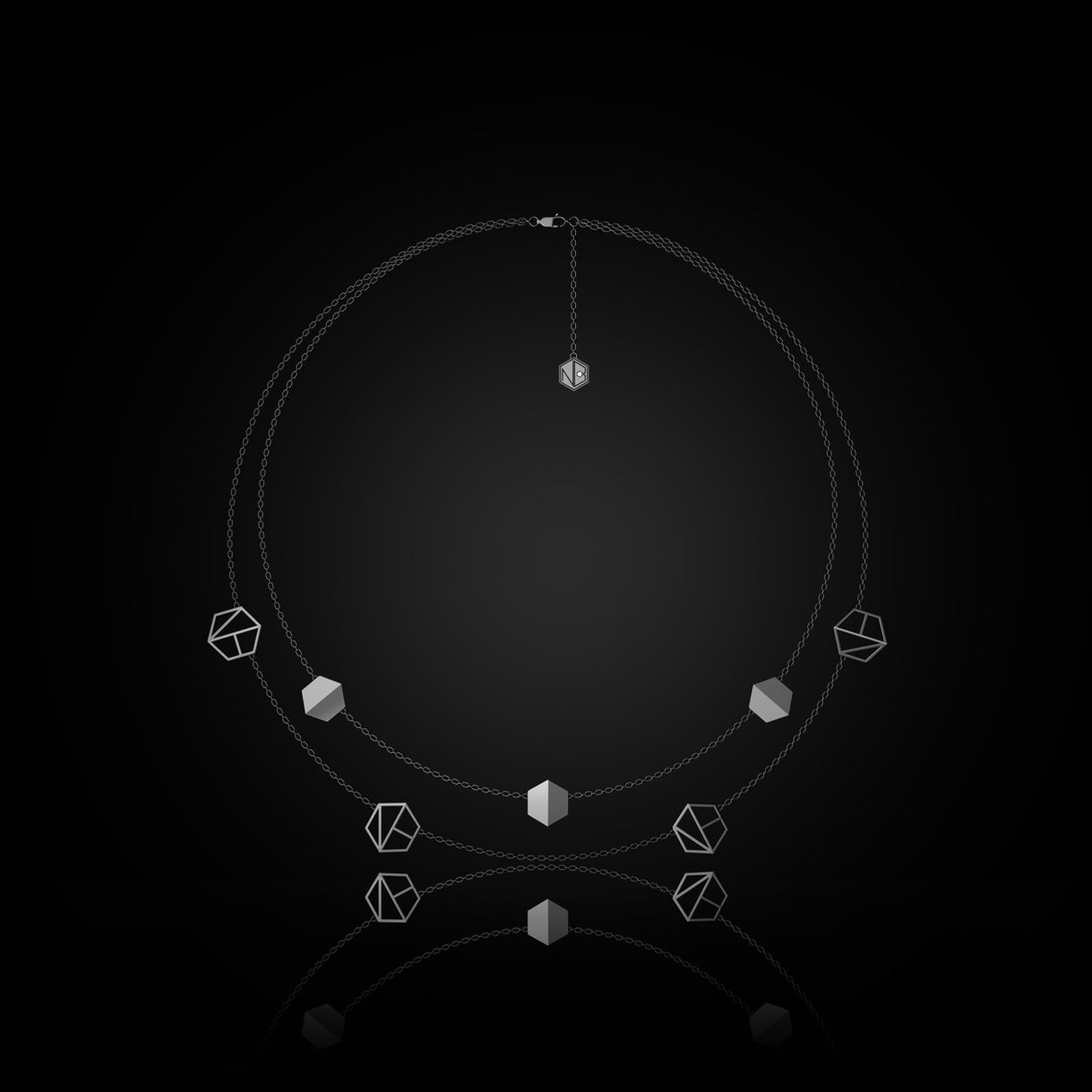 Embrace You Necklace in Stealth Black Gold – 750 gold chain designed for premiere events and red carpet styling, exclusively by Naude Bourn. Sustainable gold jewelry, ethical jewelry, handcrafted artisan jewelry, fine jewelry, high-end jewelry, and ethical luxury. A bold design from sustainable jewelry brands and a unique jewelry gift in black gold.