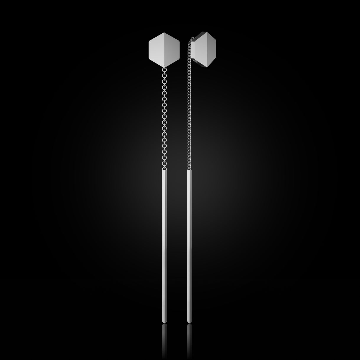 EMPOWER YOU | 18K White Gold Threader Earrings | Ethical Jewelry | Naude Bourn