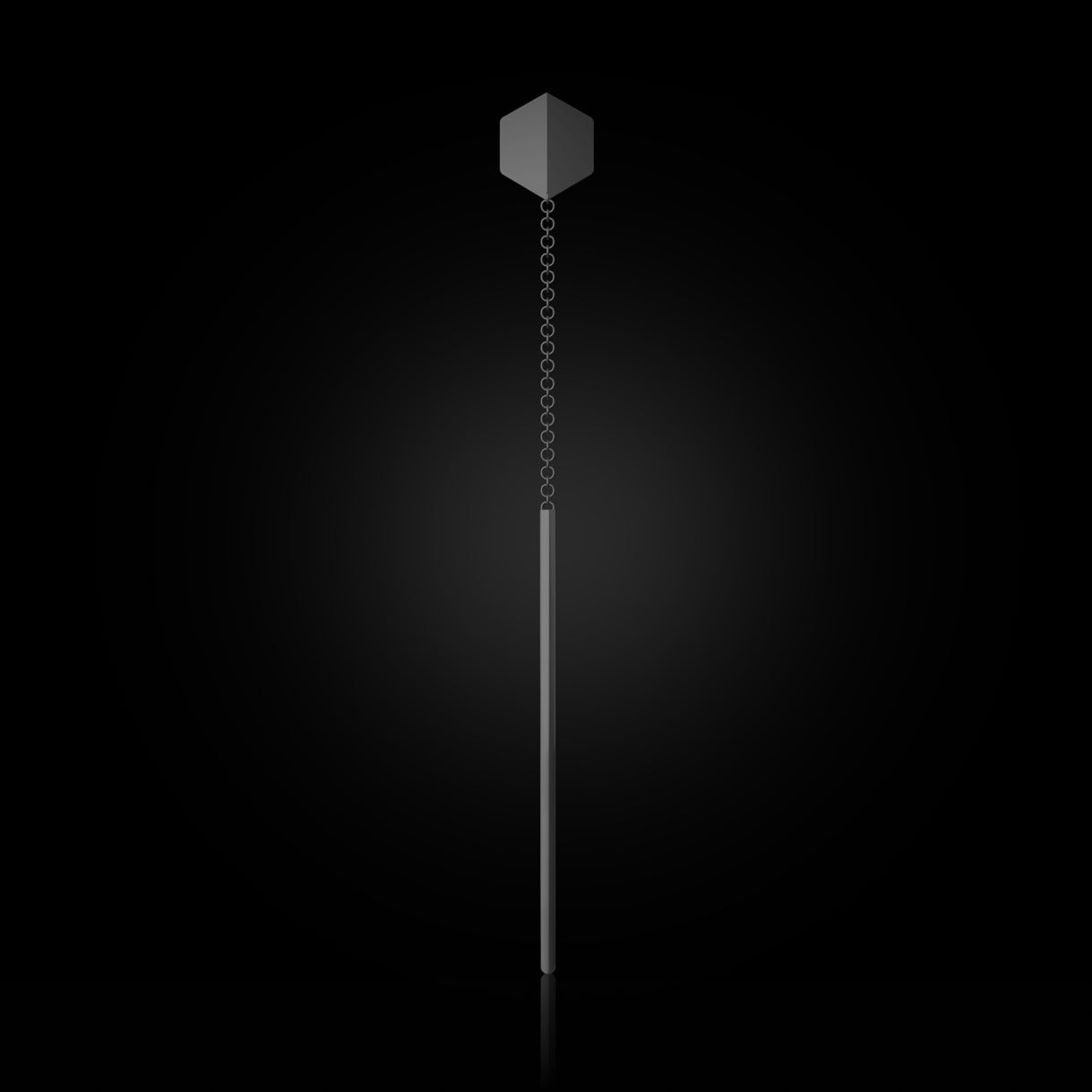 Empower You Single Threader Earrings in Stealth Black Gold – ethically crafted statement piece reflecting quiet strength, transformation, and elevated minimalism. Sustainable gold jewelry, ethical jewelry, handcrafted artisan jewelry, fine jewelry, high-end jewelry, and ethical luxury. A minimalist standout from sustainable jewelry brands and a unique jewelry gift in black gold.