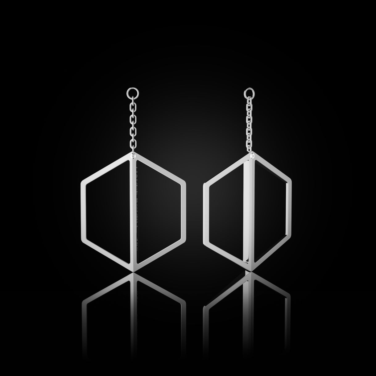 Short Illuminate You Dangles in Surge White Gold. 18k gold earring accessories—crafted for diamond stud pairing, modern bridal styling, or editorial layering. Sustainable gold jewelry, ethical jewelry, handcrafted artisan jewelry, fine jewelry, high-end jewelry, and ethical luxury. A versatile piece from sustainable jewelry brands and a unique jewelry gift in white gold.