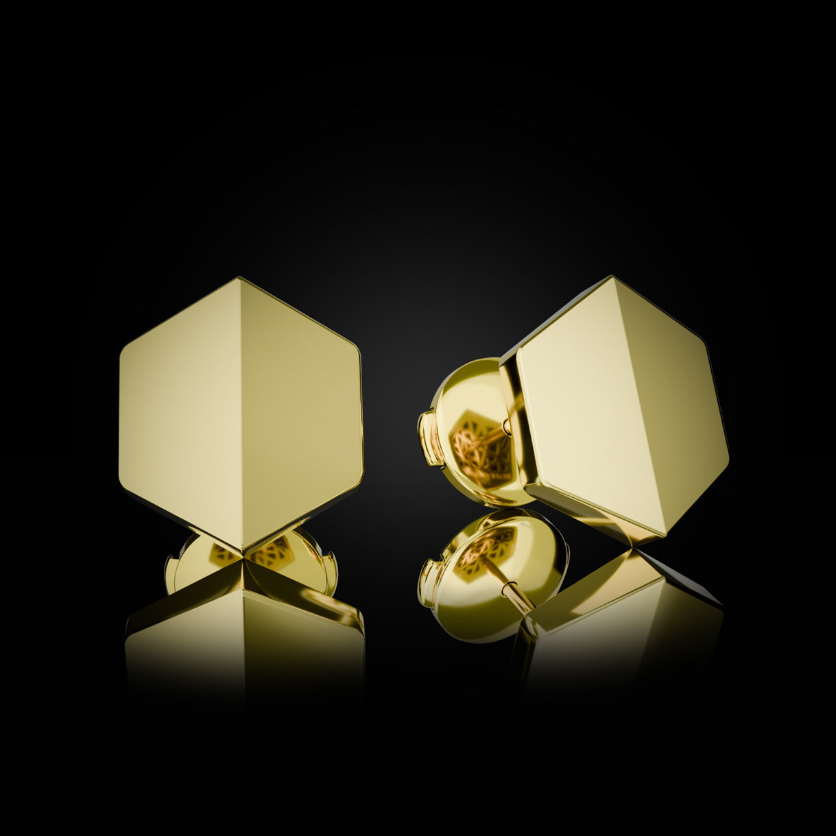 KNOW YOU | 18K Yellow Gold Stud Earrings | Sustainable Jewelry | Naude Bourn