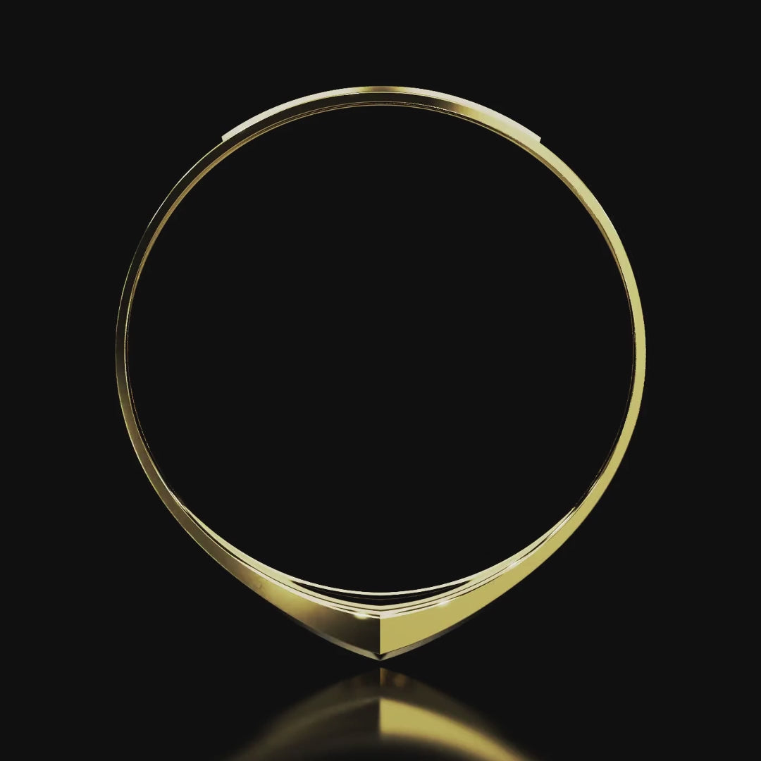 18 Karat Yellow Gold Architectural Collar Necklace – La Architect