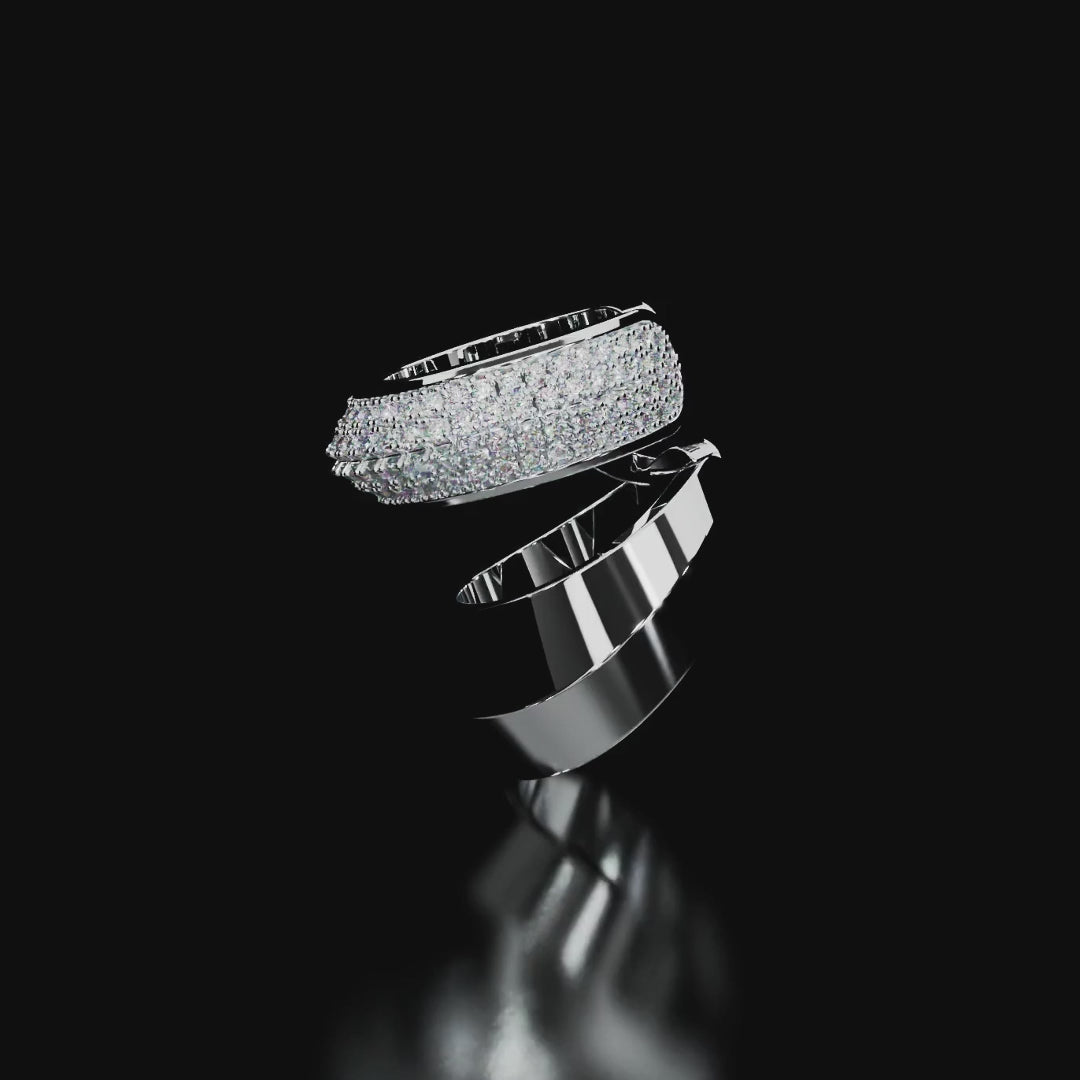 18 Karat White Gold Pavé Diamond Ear Cuff – Upper Echelon